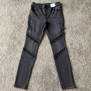 Express Black Tie Hgh Rise Legging Jeans